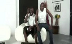 Hungry guy voraciously eats ebony cock